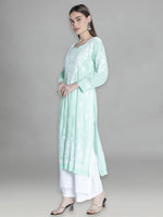 Load image into Gallery viewer, Seva Chikan Hand Embroidered Modal Cotton Lucknowi Chikankari Kurta