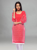 Load image into Gallery viewer, Seva Chikan Hand Embroidered Cotton Lucknowi Chikankari Kurta