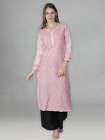 Load image into Gallery viewer, Seva Chikan Hand Embroidered Cotton Lucknowi Chikan Kurta