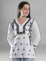 Load image into Gallery viewer, Seva Chikan Hand Embroidered Cotton Lucknowi Chikan Top