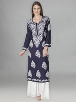 Load image into Gallery viewer, Seva Chikan Hand Embroidered Modal Cotton Lucknowi Chikankari Kurta