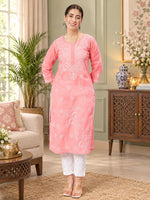 Load image into Gallery viewer, Seva Chikan Hand Embroidered Lucknowi Chikankari Kurta Set
