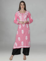 Load image into Gallery viewer, Seva Chikan Hand Embroidered Modal Cotton Lucknowi Chikankari Kurta