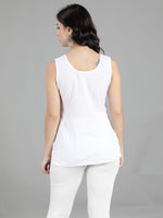 Load image into Gallery viewer, Seva Chikan White Cotton Short Slip- SCL5000