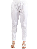 Load image into Gallery viewer, Seva Chikan Hand Embroidered White Cotton Lucknawi Chikankari Pant-SCL11039