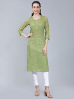 Load image into Gallery viewer, Seva Chikan Hand Embroidered Georgette Lucknowi Chikankari Kurta