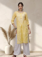 Load image into Gallery viewer, Seva Chikan Hand Embroidered Cotton Lucknowi Chikankari Kurta