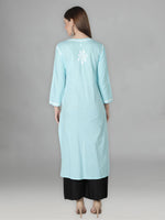 Load image into Gallery viewer, Seva Chikan Hand Embroidered Red Cotton Chikankari Angarkha Style Kurta