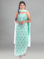 Load image into Gallery viewer, Seva Chikan Hand Embroidered Cotton Lucknowi Chikankari Unstitched Suit Piece