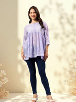 Load image into Gallery viewer, Seva Chikan Hand Embroidered Terivoil Cotton Lucknowi Chikan Top