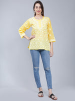 Load image into Gallery viewer, Seva Chikan Hand Embroidered Terivoil Cotton Lucknowi Chikan Top