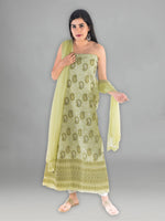 Load image into Gallery viewer, Seva Chikan Hand Embroidered Pink Cotton Lucknowi Chikan Unstitched Suit Piece SCL1436