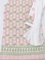 Load image into Gallery viewer, Seva Chikan Hand Embroidered White Terivoil Cotton Lucknowi Chikankari Unstitched Suit Piece-SEV15007