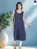 Load image into Gallery viewer, Seva Chikan Long Slips Combo of White (Pack of 2)