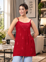 Load image into Gallery viewer, Seva Chikan Hand Embroidered Rayon Lucknowi Chikan Top