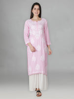 Load image into Gallery viewer, Seva Chikan Hand Embroidered Modal Cotton Lucknowi Chikankari Kurta