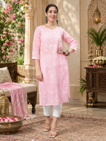 Load image into Gallery viewer, Seva Chikan Hand Embroidered Lucknowi Chikankari Kurta Set