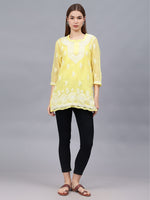 Load image into Gallery viewer, Seva Chikan Hand Embroidered Georgette Lucknowi Chikankari Top With Slip SCL9186