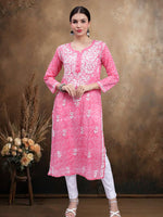 Load image into Gallery viewer, Seva Chikan Hand Embroidered Mal-Mal Lucknowi Chikankari Kurta