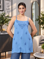 Load image into Gallery viewer, Seva Chikan Hand Embroidered Rayon Lucknowi Chikan Top