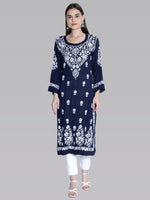 Load image into Gallery viewer, Seva Chikan Hand Embroidered Modal Cotton Lucknowi Chikankari Kurta