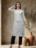 Load image into Gallery viewer, Seva Chikan Hand Embroidered Cotton Lucknowi Chikankari Kurta