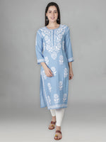 Load image into Gallery viewer, Seva Chikan Hand Embroidered Modal Cotton Lucknowi Chikankari Kurta