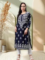 Load image into Gallery viewer, Seva Chikan Hand Embroidered Muslin Lucknowi Chikankari Kurta