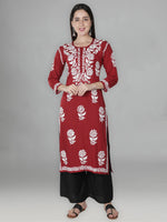 Load image into Gallery viewer, Seva Chikan Hand Embroidered Modal Cotton Lucknowi Chikankari Kurta