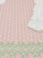 Load image into Gallery viewer, Seva Chikan Hand Embroidered White Terivoil Cotton Lucknowi Chikankari Unstitched Suit Piece-SEV15014