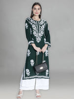 Load image into Gallery viewer, Seva Chikan Hand Embroidered Modal Cotton Lucknowi Chikankari Kurta