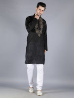 Load image into Gallery viewer, Seva Chikan Hand Embroidered Lucknowi Chikan Mens Kurta