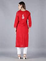 Load image into Gallery viewer, Seva Chikan Hand Embroidered Cotton Lucknowi Chikan Kurti