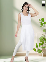 Load image into Gallery viewer, Seva Chikan Long Slips Combo of White (Pack of 2)