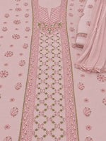 Load image into Gallery viewer, Seva Chikan Hand Embroidere Pink Terivoil Cotton Lucknowi Chikankari Unstitched Suit Piece-SEV15024