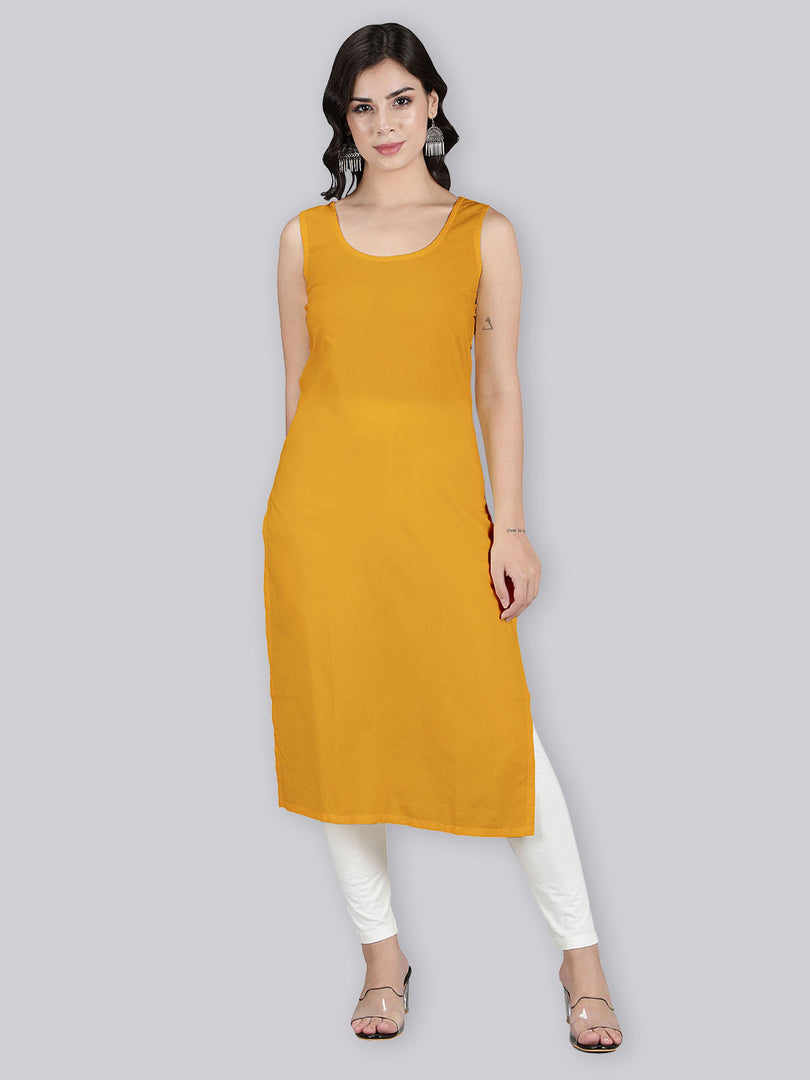 Seva Chikan Cotton Long Slips Combo of Black (Pack of 2)