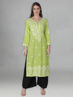 Load image into Gallery viewer, Seva Chikan Hand Embroidered Modal Cotton Lucknowi Chikankari Kurta