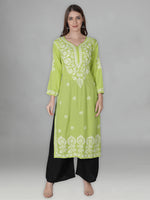 Load image into Gallery viewer, Seva Chikan Hand Embroidered Modal Cotton Lucknowi Chikankari Kurta