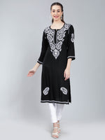 Load image into Gallery viewer, Seva Chikan Hand Embroidered Rayon Lucknowi Chikankari Kurta