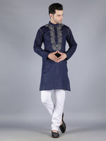 Load image into Gallery viewer, Seva Chikan Hand Embroidered  Lucknowi Chikan Mens Kurta