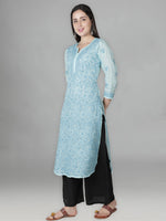 Load image into Gallery viewer, Seva Chikan Hand Embroidered Cotton Lucknowi Chikan Kurta