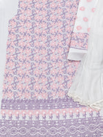 Load image into Gallery viewer, Seva Chikan Hand Embroidered White Terivoil Cotton Lucknowi Chikankari Unstitched Suit Piece-SEV15006