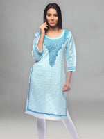 Load image into Gallery viewer, Seva Chikan Hand Embroidered Cotton Lucknowi Chikankari Kurta