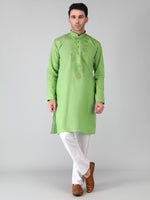 Load image into Gallery viewer, Seva Chikan Hand Embroidered Lucknowi Chikan Mens Kurta