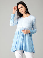 Load image into Gallery viewer, Seva Chikan Hand Embroidered Rayon Lucknowi Chikan Top