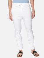 Load image into Gallery viewer, Seva Chikan Hand Embroidered White Cotton Lucknawi Chikankari Trouser-SCL11009