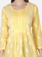 Load image into Gallery viewer, Seva Chikan Hand Embroidered Cotton Lucknowi Chikan Short Top