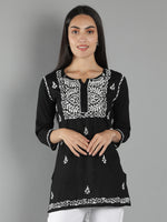 Load image into Gallery viewer, Seva Chikan Hand Embroidered Cotton Lucknowi Chikan Top