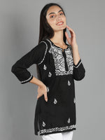 Load image into Gallery viewer, Seva Chikan Hand Embroidered Cotton Lucknowi Chikan Top