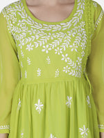 Load image into Gallery viewer, Seva Chikan Hand Embroidered Georgette Lucknowi Chikan Top